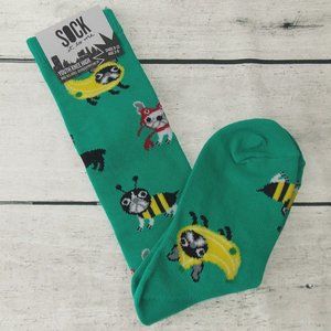 Sock It To Me Dog Puppy Costume Party Socks Set 2 Youth Knee High French Bulldog